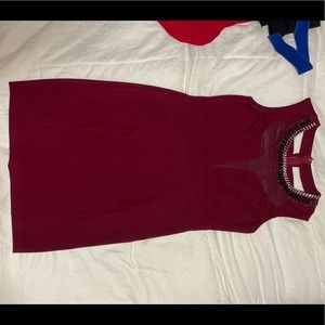Burgundy red fancy dress